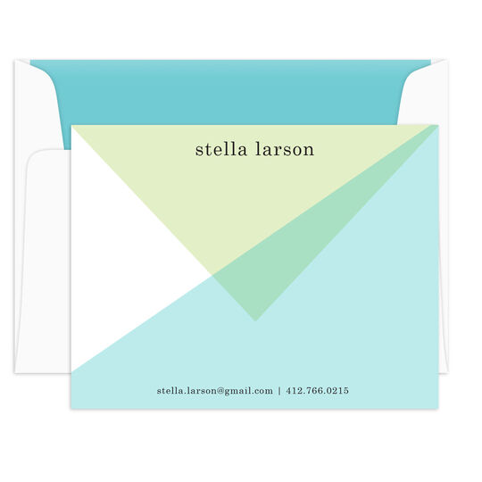 Chic Abstract Flat Note Cards
